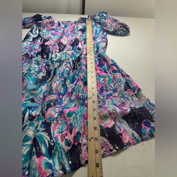 NWT Lilly Pulitzer Myri Romper Caught Up Brigit Navy Size Large - Picture 9 of 10